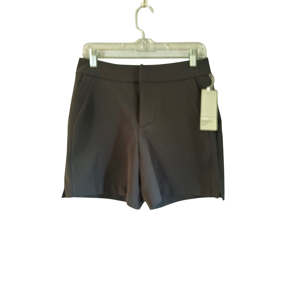 Zella Womens Active Shorts Dark Grey Size 8 NWT Side Pockets Zip Back Pocket